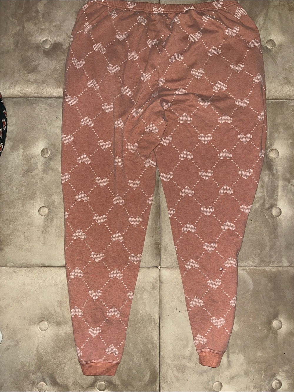 Girls' Rust Heart-Pattern Joggers - Picture 3 of 3